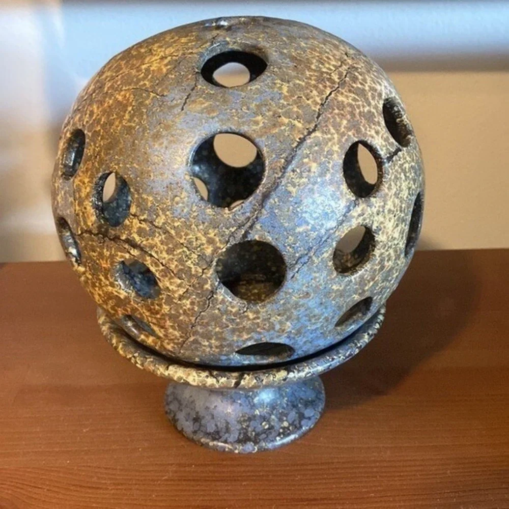 Vintage Ruscha Art Candle Globe Lantern Rare Unique Retro‎ German Ceramic